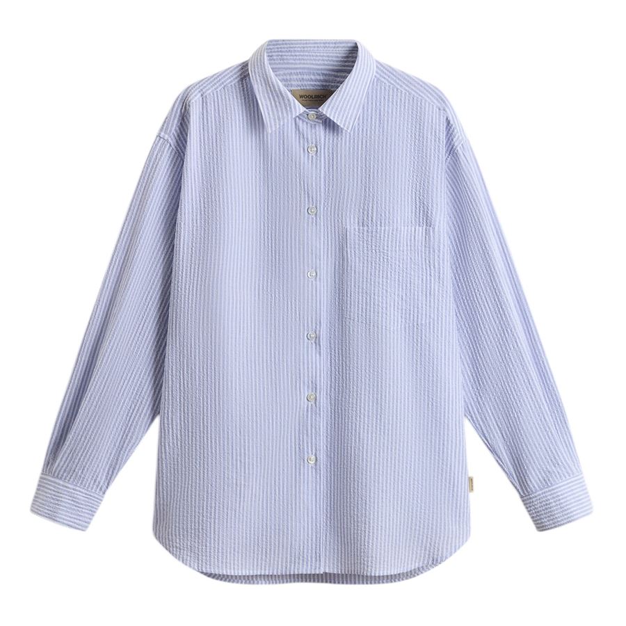Camicia in cotone seersucker da donna Woolrich | CFWWSI021331010